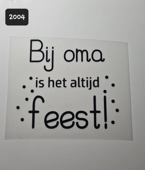 Strijkapplicatie | Bij oma is het altijd feest