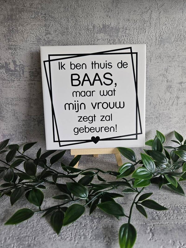 Tegeltje | Ik ben de baas