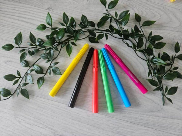 Textiel stiften | 6 kleuren (dikke stiften)