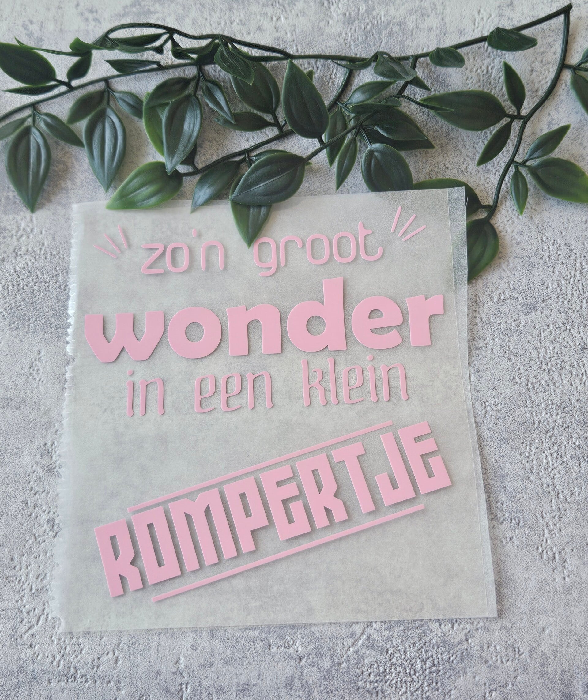 Strijkapplicatie | Zo'n groot wonder