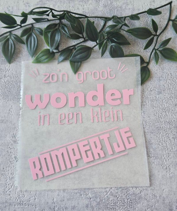 Strijkapplicatie | Zo'n groot wonder