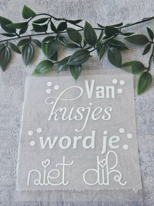 Strijkapplicatie | Van kusjes word je niet dik