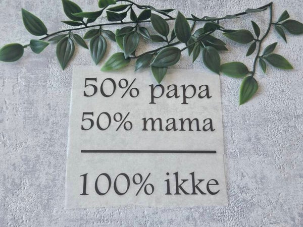 Strijkapplicatie | 50% papa 50% mama