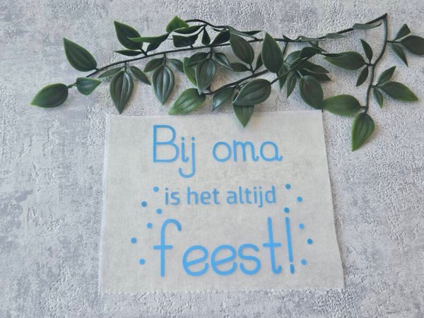 Strijkapplicatie | Bij oma is het altijd feest