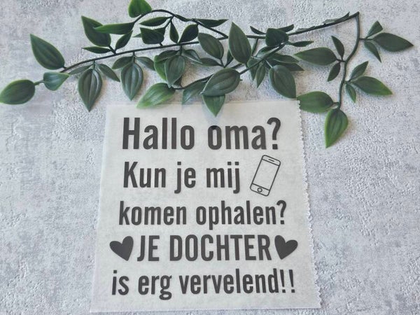Strijkapplicatie | Hallo oma?