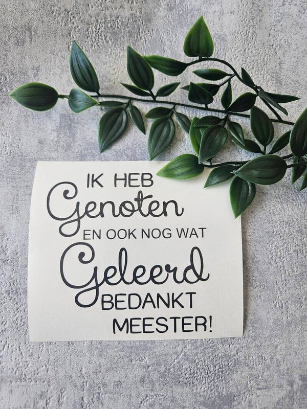 Sticker | ik heb genoten