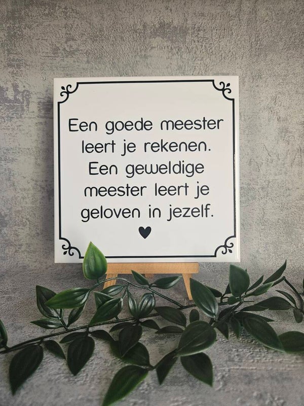 Tegeltje | Een goede meester