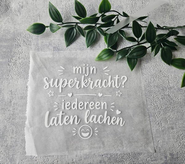 Strijkapplicatie | Mijn superkracht? Iedereen laten lachen