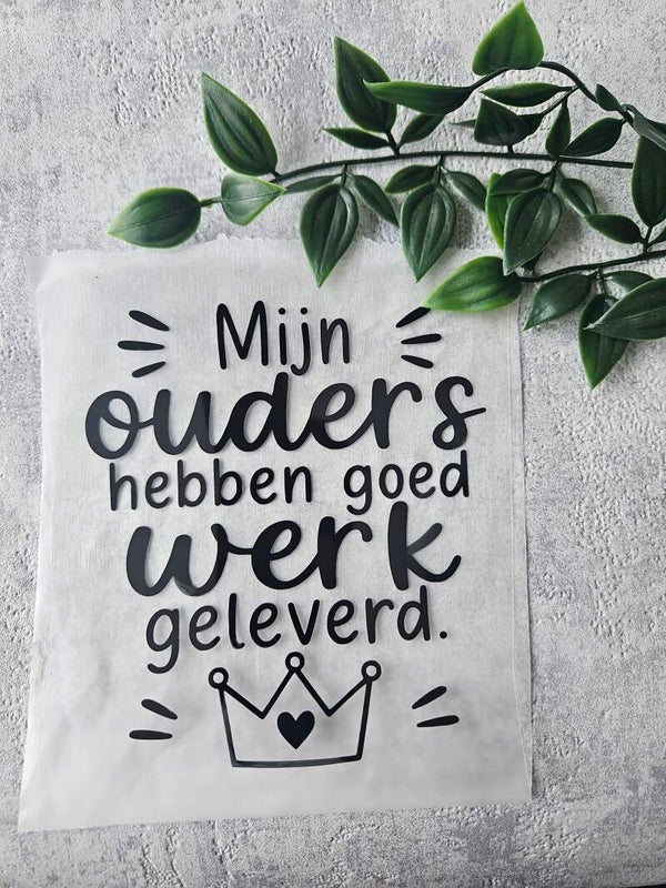 Strijkapplicatie | Mijn ouders hebben goed werk geleverd