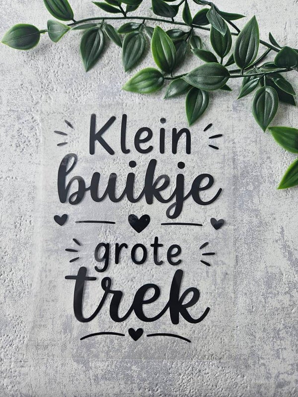 strijkapplicatie | Klein buikje grote trek