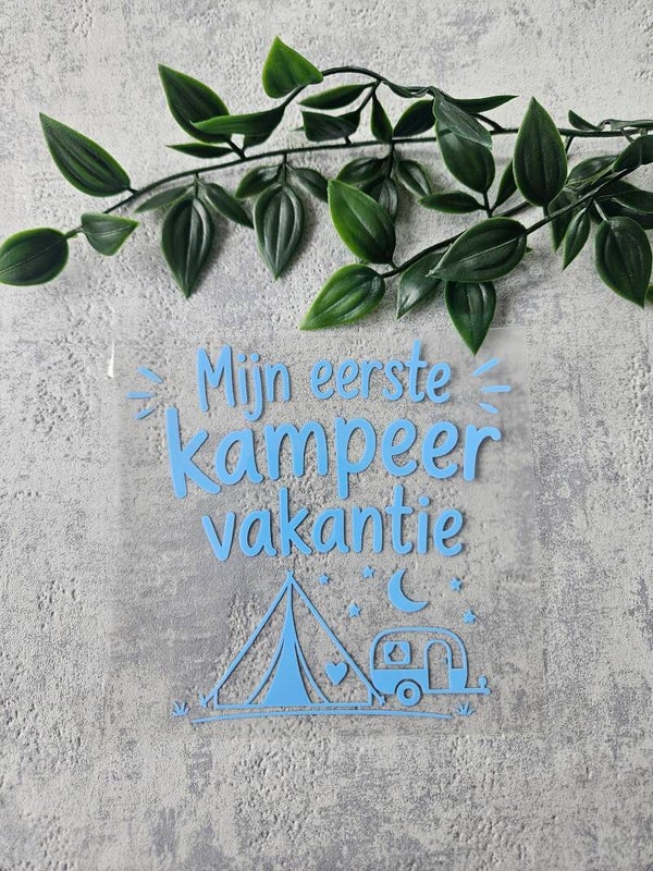 Strijkapplicaite | Mijn eerste kampeer vakantie