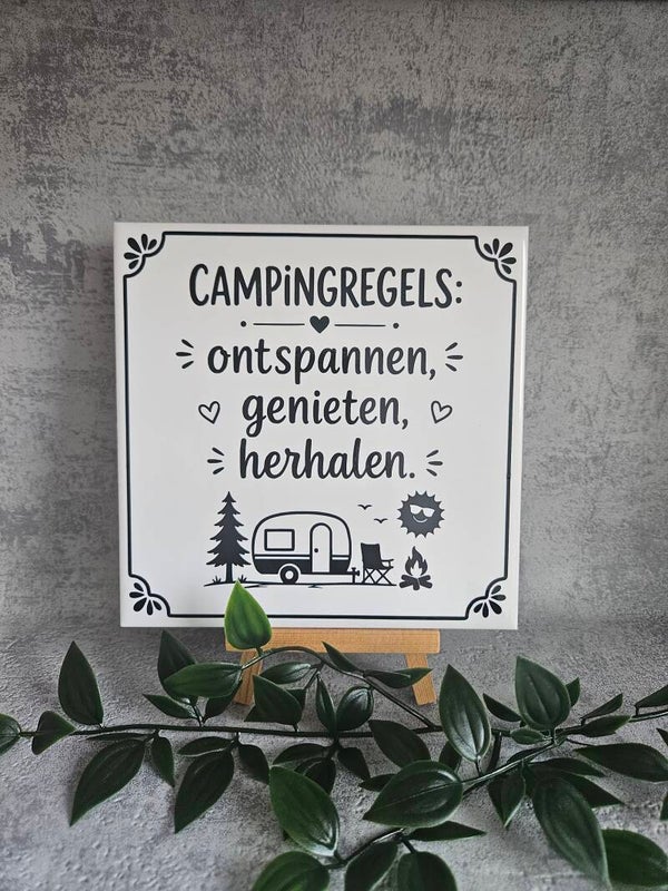 Tegeltje | Camping regels