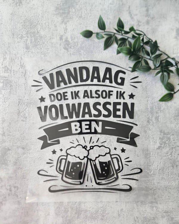 Strijkapplicatie | Vandaag doe ik alsof ik volwassen ben