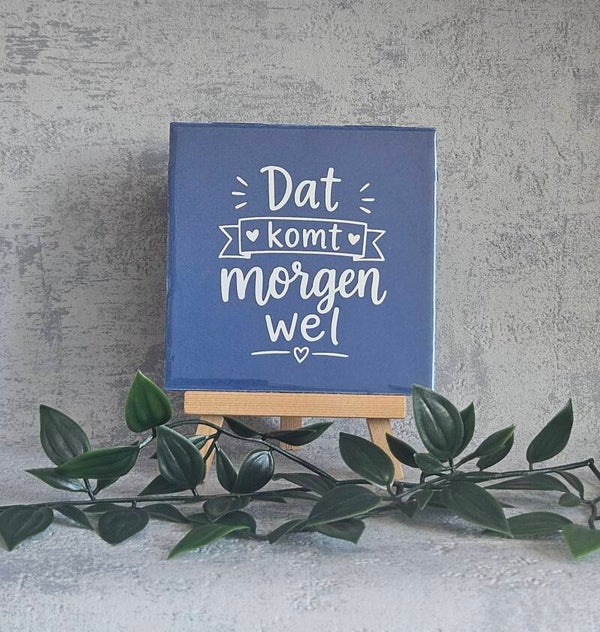 Tegeltje 10x10cm | Dat komt morgen wel