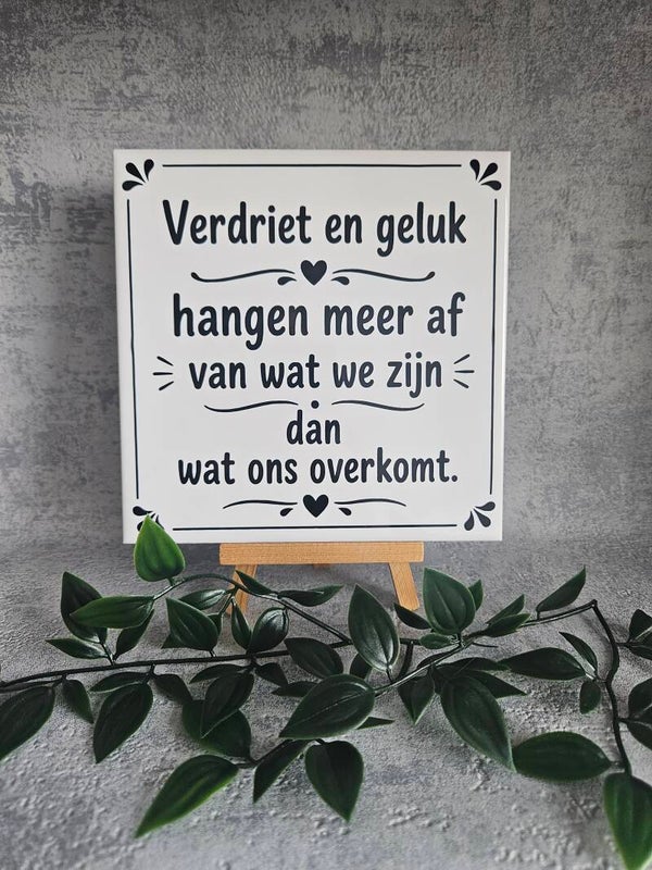 Tegeltje | Verdriet en geluk