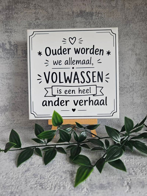 Tegeltje | Ouder worden we allemaal