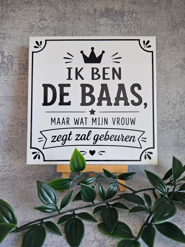 Tegeltje | Ik ben de baas
