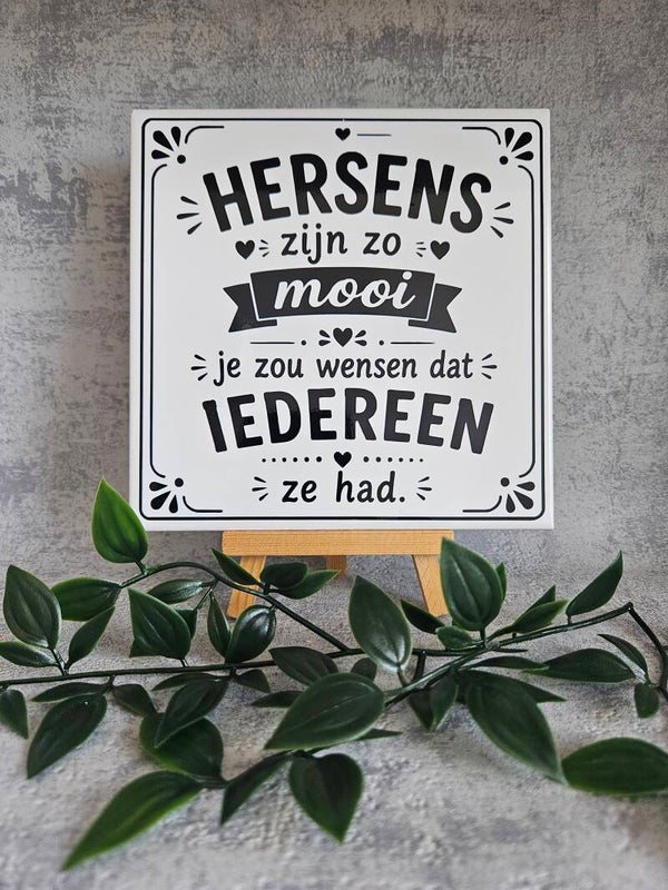 Tegeltje | Hersens zijn zo mooi