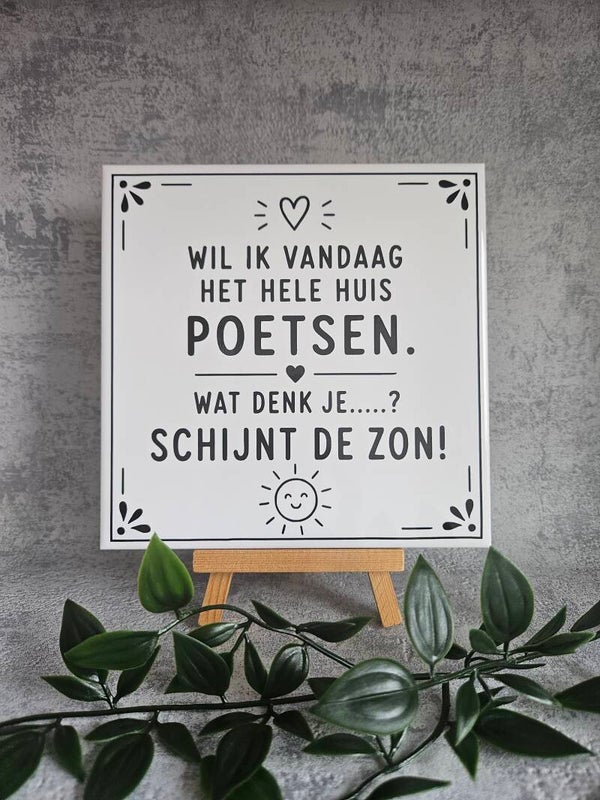 Tegeltje | Wil ik vandaag het hele huis poetsen