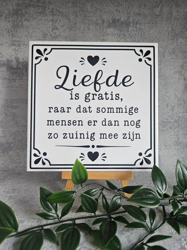 Tegeltje | Liefde is gratis