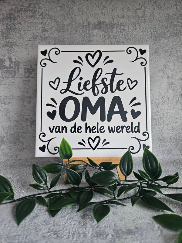 Tegeltje | Liefste oma van de hele wereld