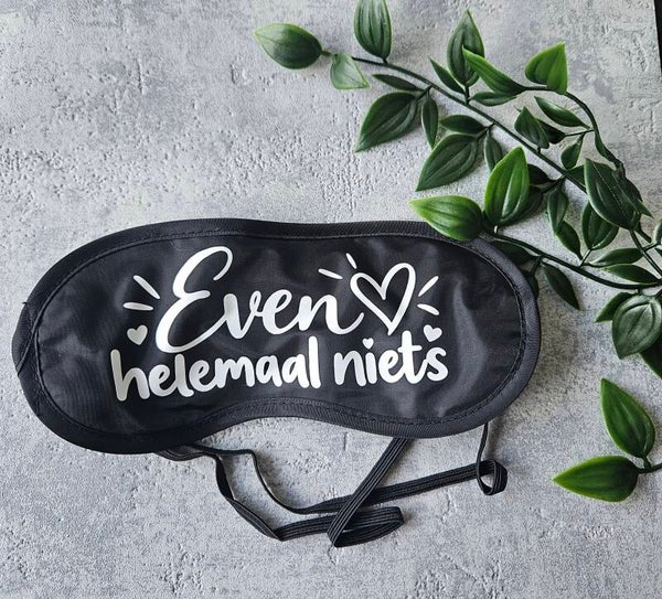 Slaapmasker | Even helemaal niets