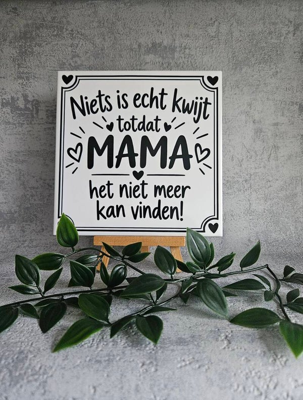 Tegeltje | Niets is echt kwijt totdat mama het niet meer kan vinden!