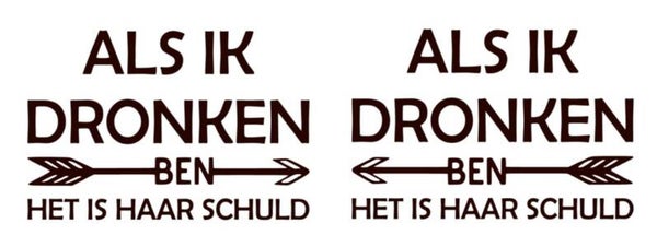 Strijkapplicatie | Dronken