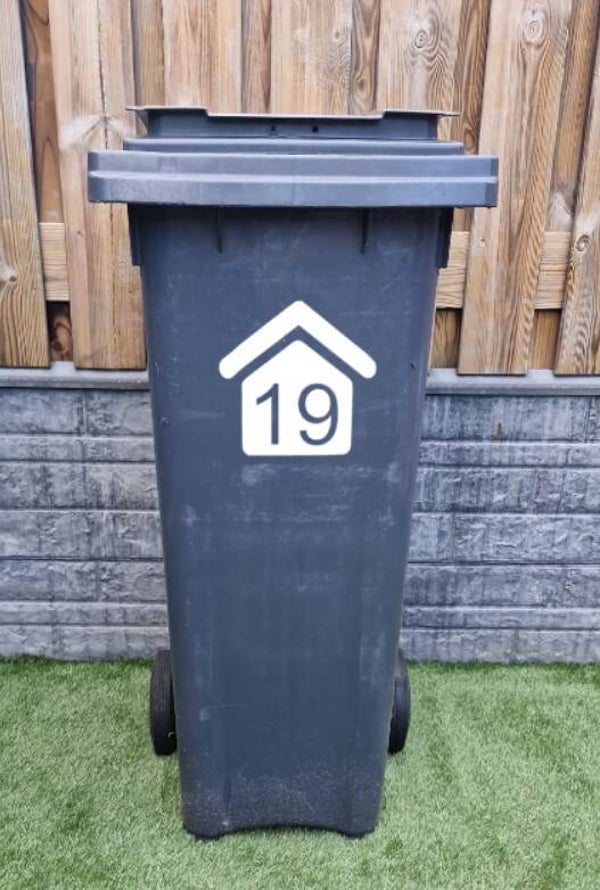 Containerbak sticker | Huisje