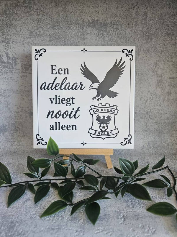 Tegeltje | Een adelaar vliegt nooit alleen