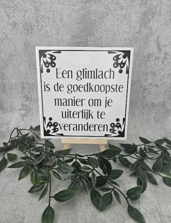 Tegeltje Sale | Een glimlach ... veranderen