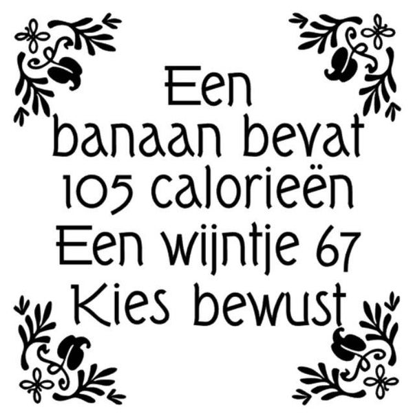 Sticker | Een banaan bevat ..