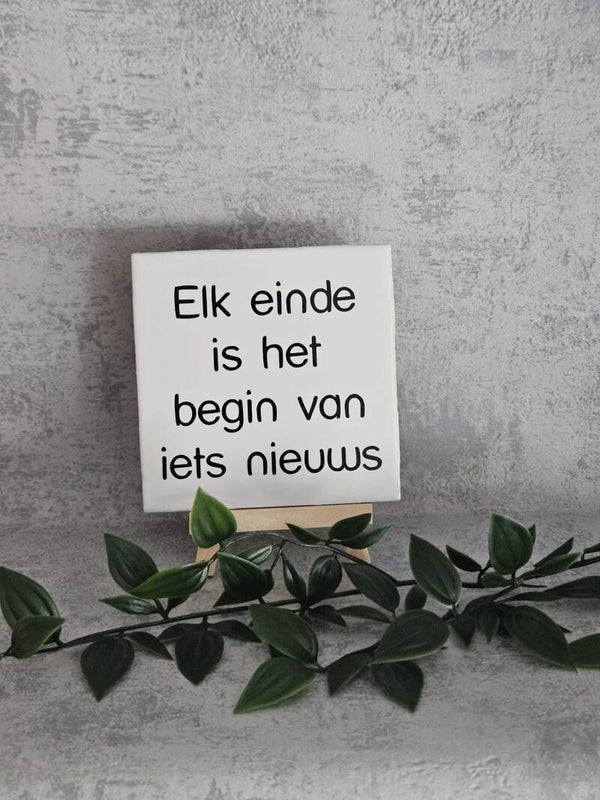 Tegeltje 10x10cm | Elk einde