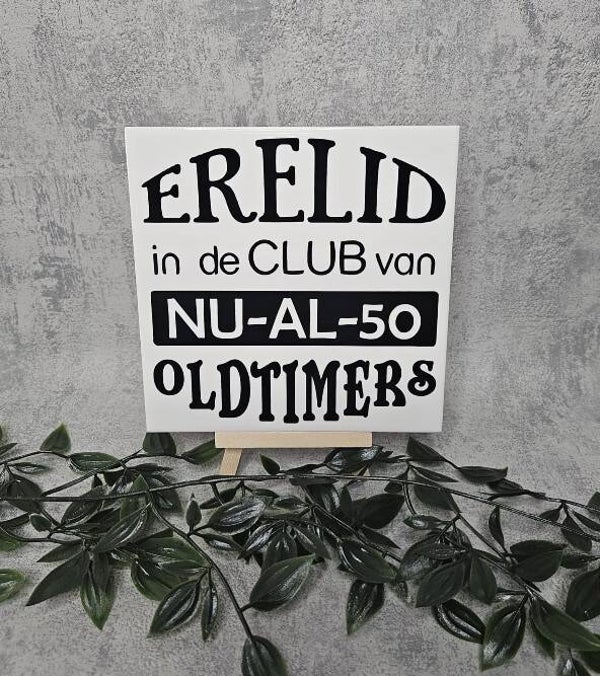 Tegeltje Sale | Ere lid 50