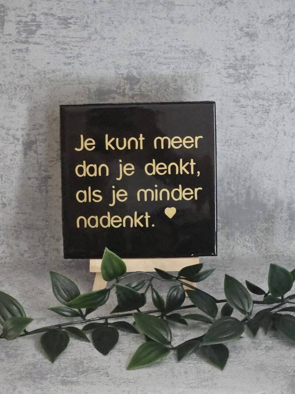 Tegeltje 10x10cm | Je kunt meer dan je denkt