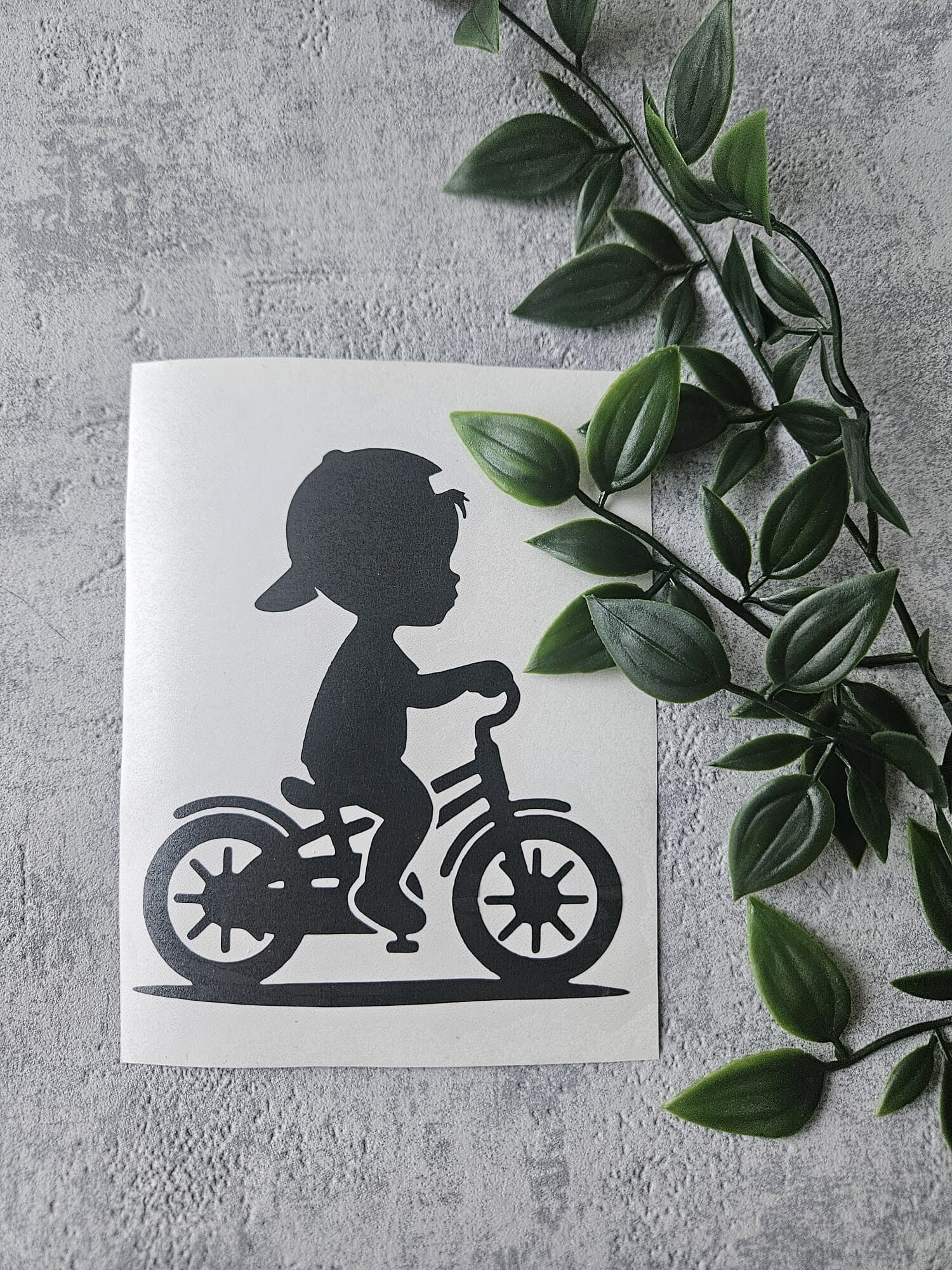 Sticker | jongetje op fiets