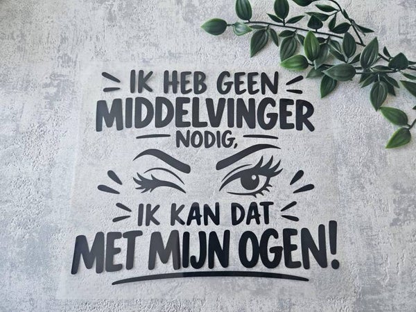 Strijkapplicatie | Ik heb geen middelvinger nodig