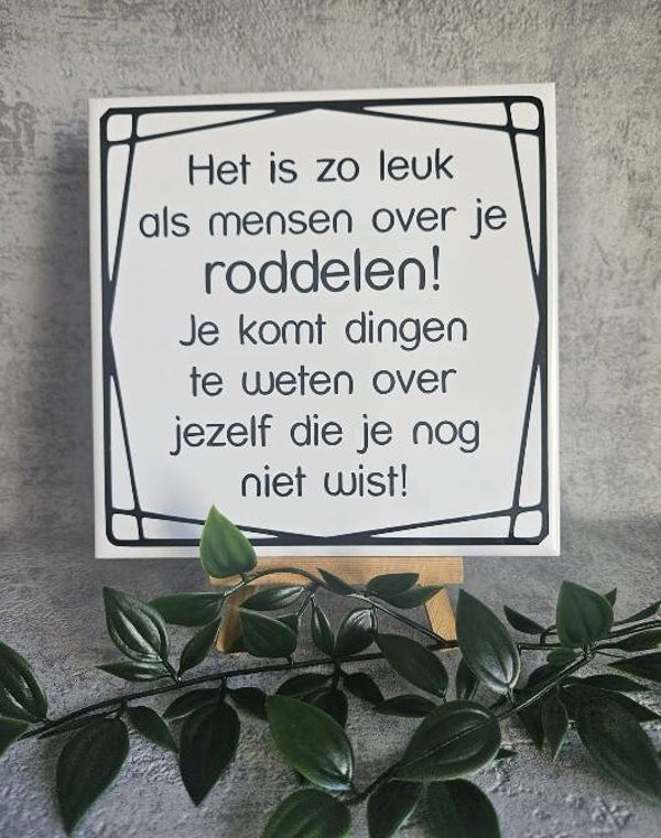 Tegeltje Sale | Roddelen