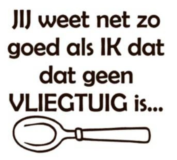 Strijkapplicatie | Jij weet net zo goed als ik dat dit geen vliegtuig is