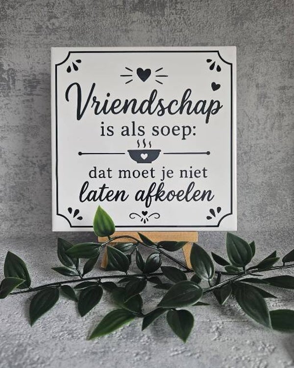 Tegeltje | Vriendschap is als soep