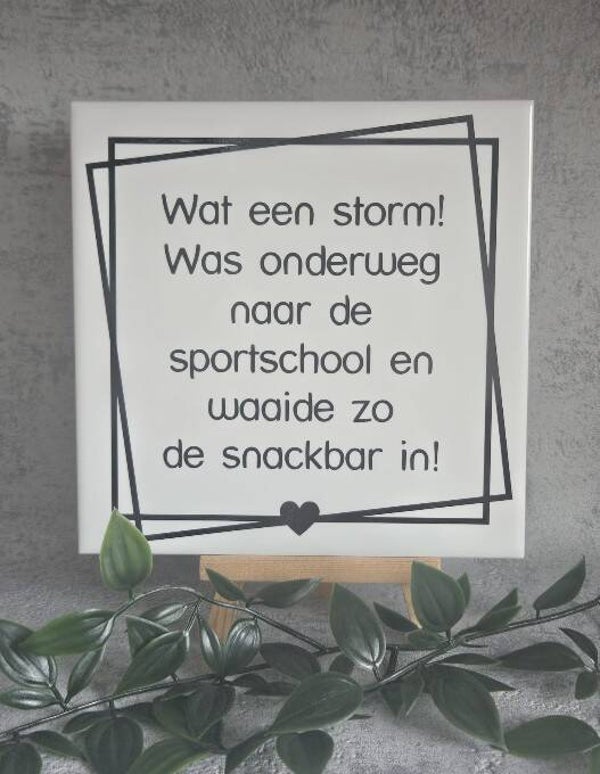 Tegeltje Sale | Wat een storm