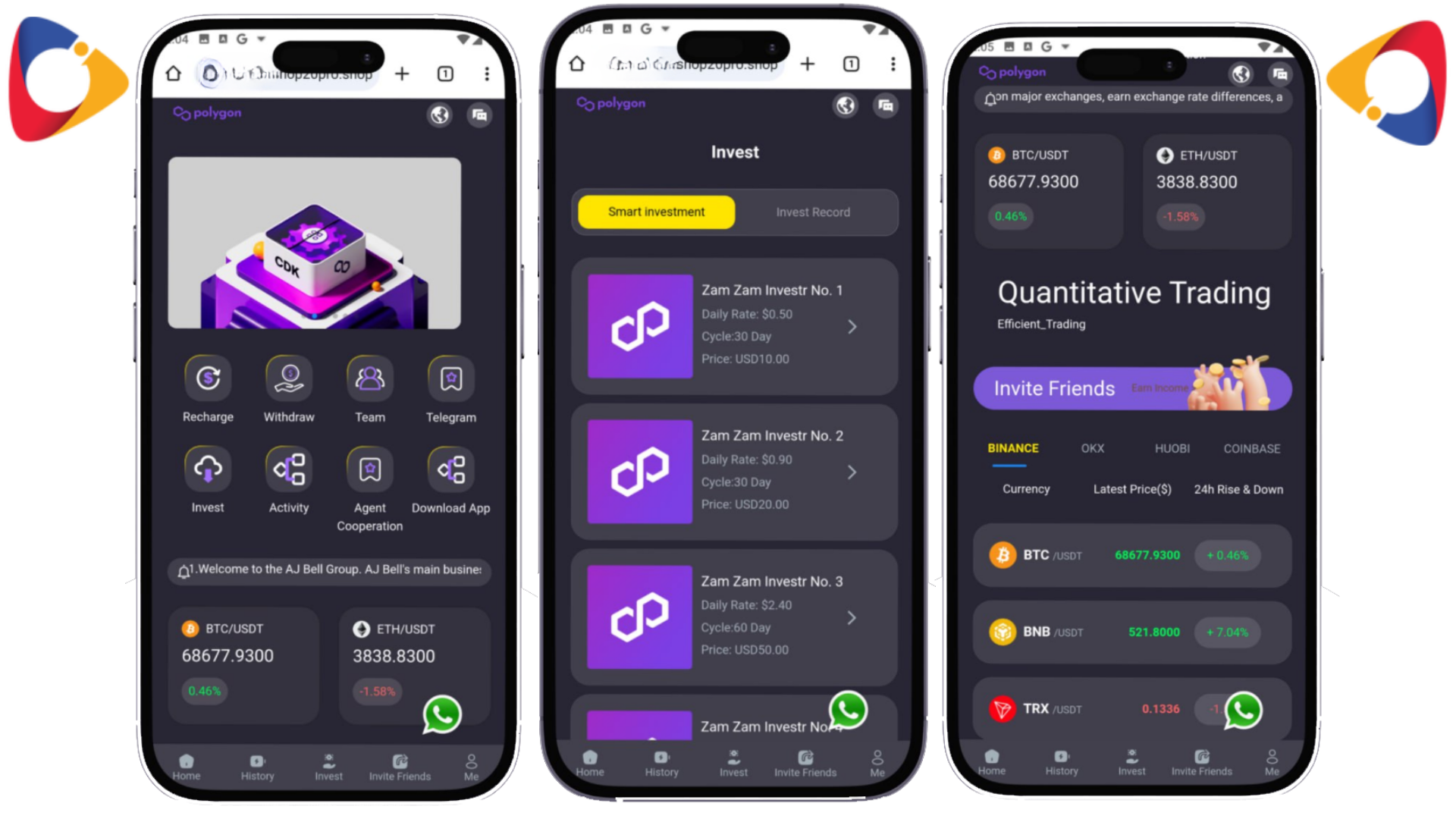 Hyip Polygon investment Php 1.6v Script