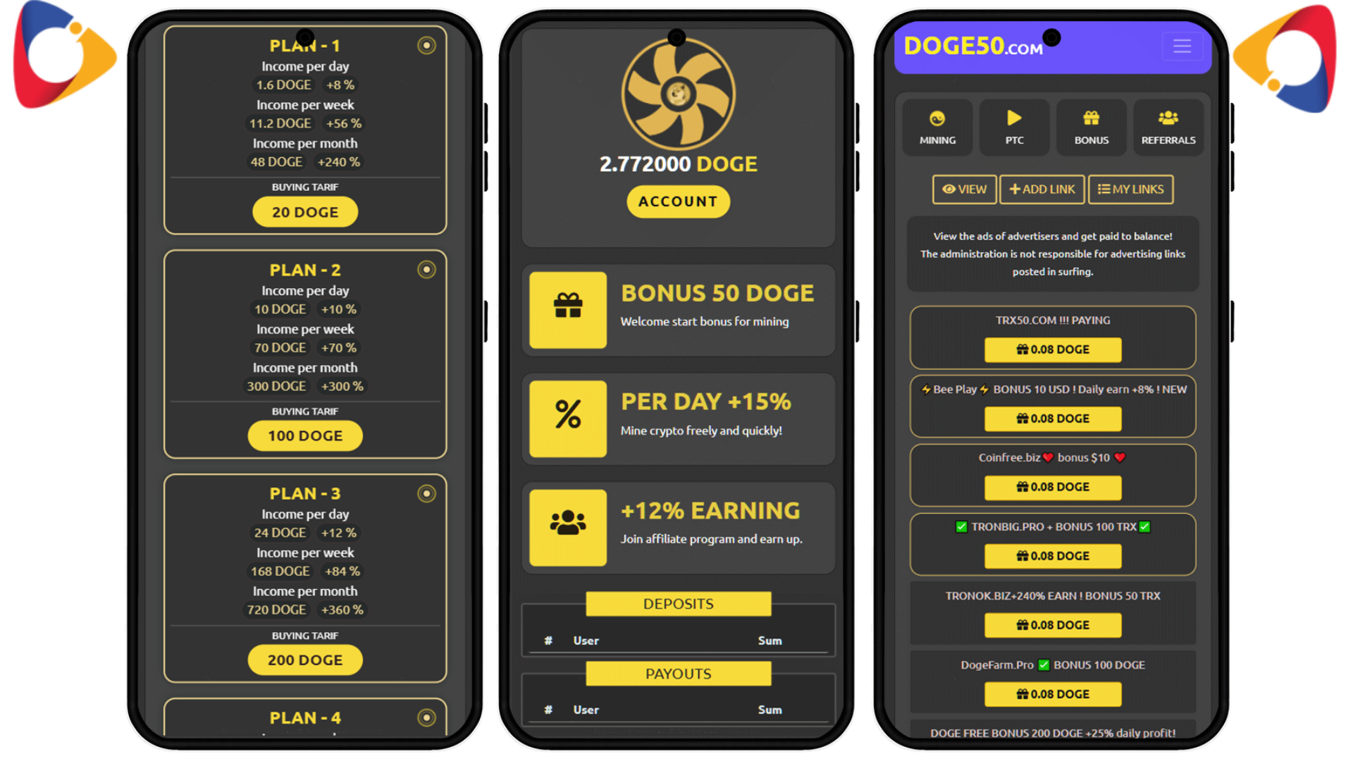 Hyip DOGE MINING FastCore php Script