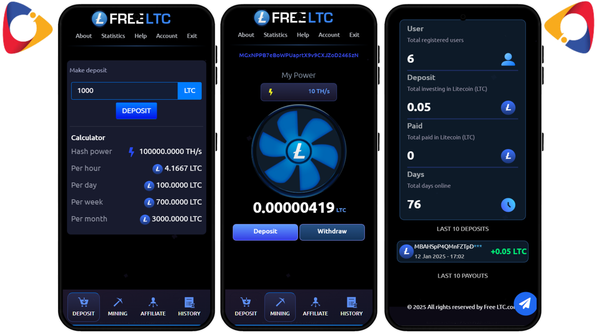 Hyip LTC MINING Cloud FastCore Php Script