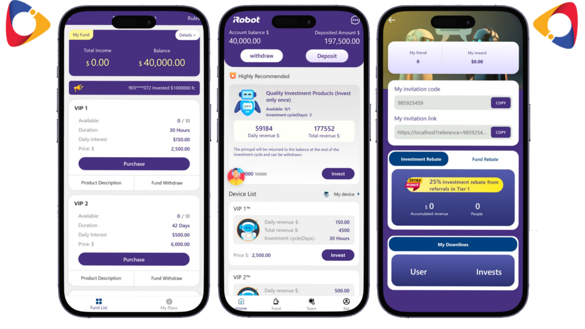 Hyip IROBOT INVESTIMENT Php Script