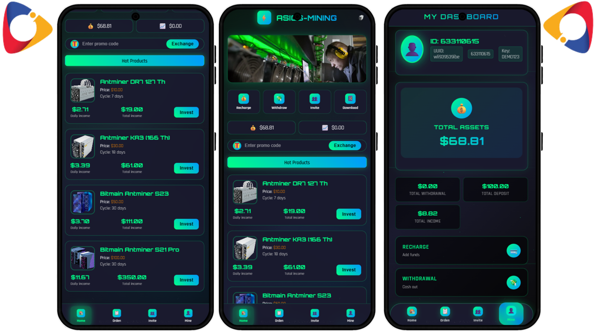 Hyip MINING PRO ASIC Php Script