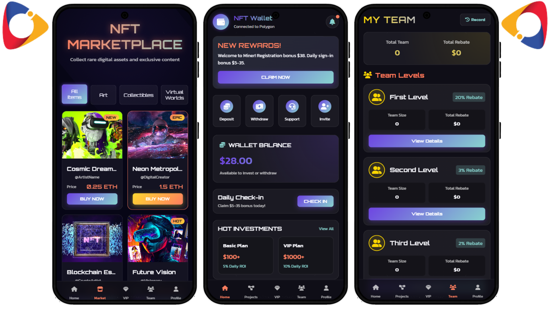 Hyip NFT MARKETPLACE INVESTMENT 5.6V Php Script