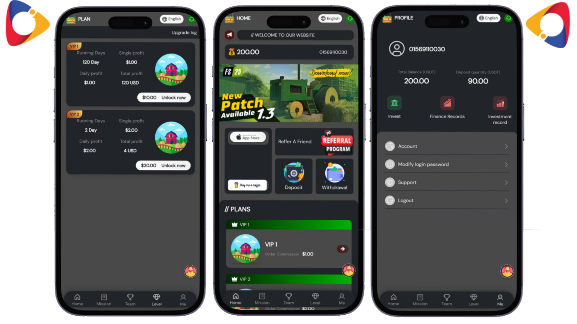 Hyip Real Farm Investment Php Script