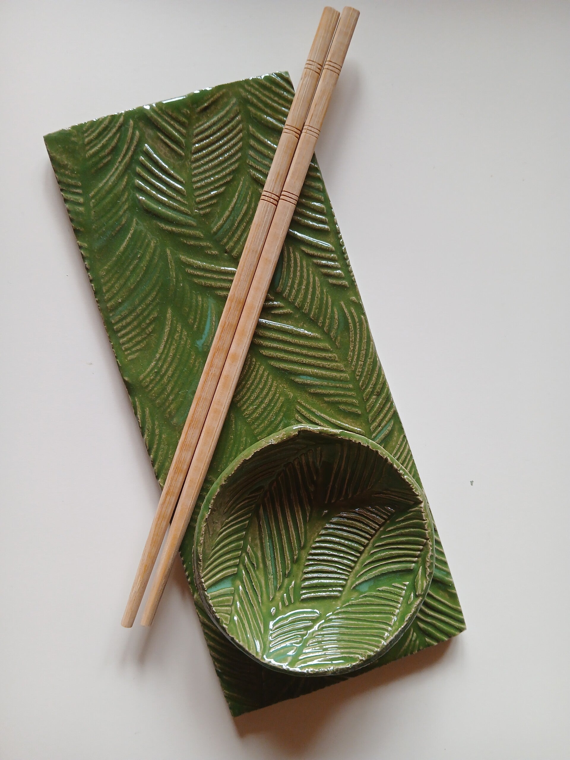 Groen sushibordje