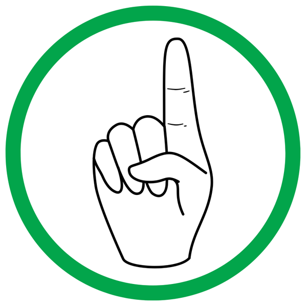 Gebot-Schild "Aufzeigen"